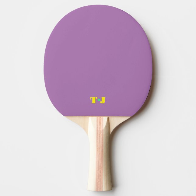 Raquette De Ping Pong Violet Clair Monogrammé (Devant)