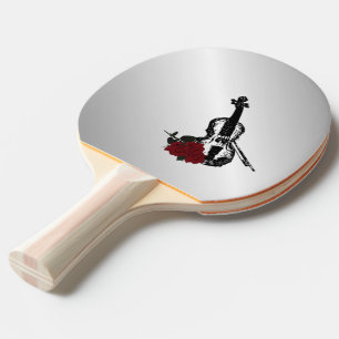 Raquette De Ping Pong Violon et argent Rose