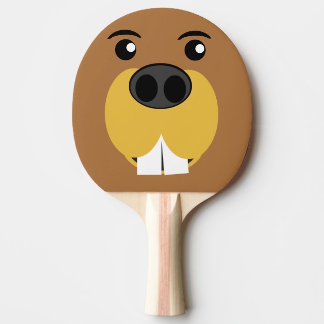 Raquette De Ping Pong Visage de castor (Devant)