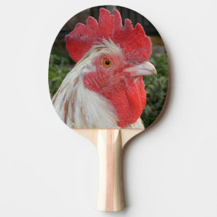 Raquette De Ping Pong Visage de coq Brown,