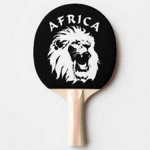 Raquette De Ping Pong Visage du lion rugissant   Afrique