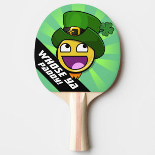Raquette De Ping Pong Visage impressionnant Meme du jour de St Patrick