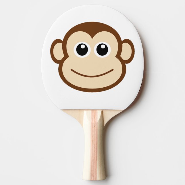 Raquette De Ping Pong Visage mignon de singe de bébé (Devant)