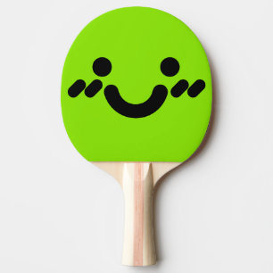 Raquette De Ping Pong Visage Mignon Timide Vert
