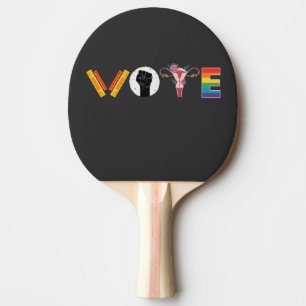 Raquette De Ping Pong VOTE Books Uterus LGBT Support