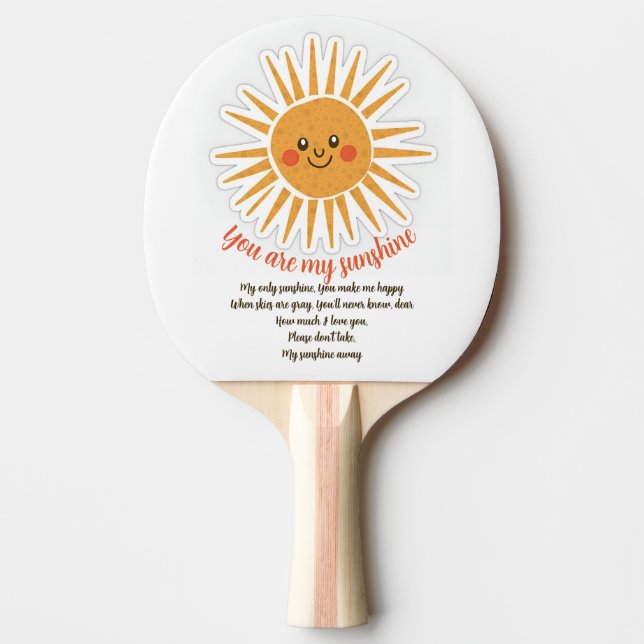 Raquette De Ping Pong Vous êtes mes paroles de soleil (Devant)