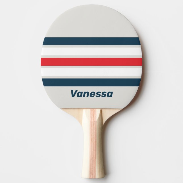 Raquette De Ping Pong Warbird Across Striping with Name (Devant)