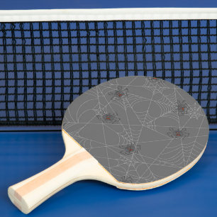 Raquette De Ping Pong Web et citrouilles d'araignées d'Halloween