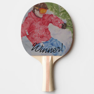 Raquette De Ping Pong Winner Down Hill Snow Skier