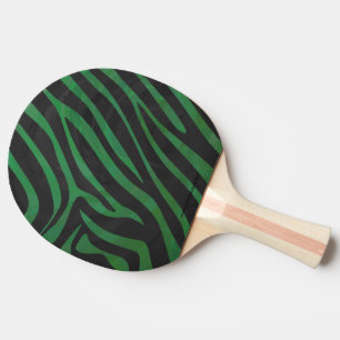 Raquette De Ping Pong Zebra Black et Green Print