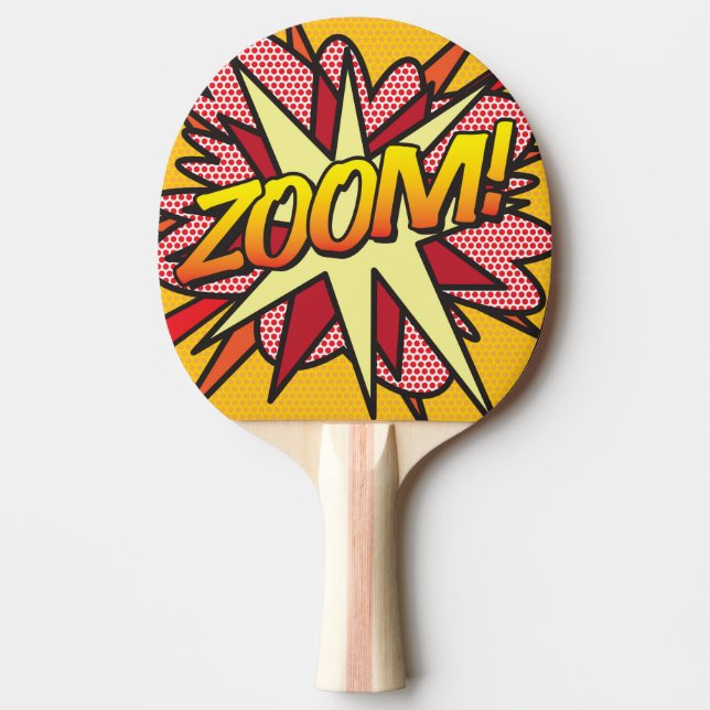 Raquette De Ping Pong ZOOM Drôle Comique Livre Smack Talk Cool moderne (Devant)