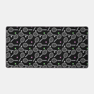 Raquette de tennis et Motif de balle Retro Noir