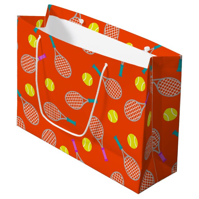 Raquette de tennis et sac à thème motif de balle (Devant Angle)