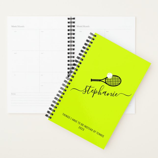 Raquette de tennis Monogramme brillant personnalis (Devant avec enveloppe)