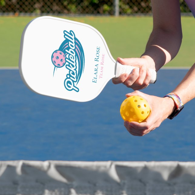 Raquette d'équipe de pickleball rose sarcelle pers (Insitu)