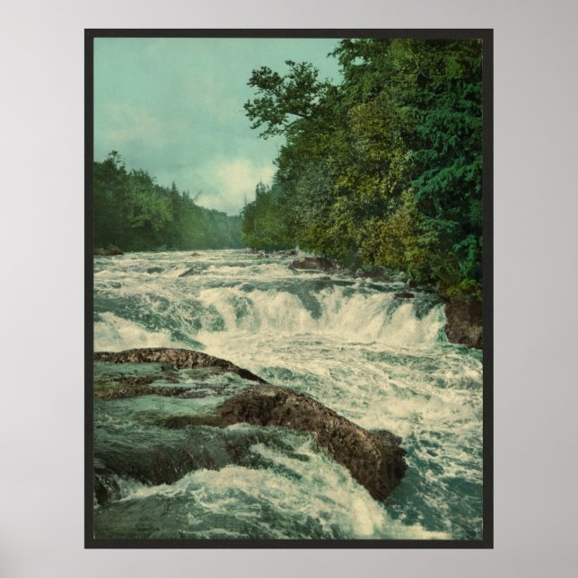 Raquette Falls auf dem Raquette River Poster (Vorne)