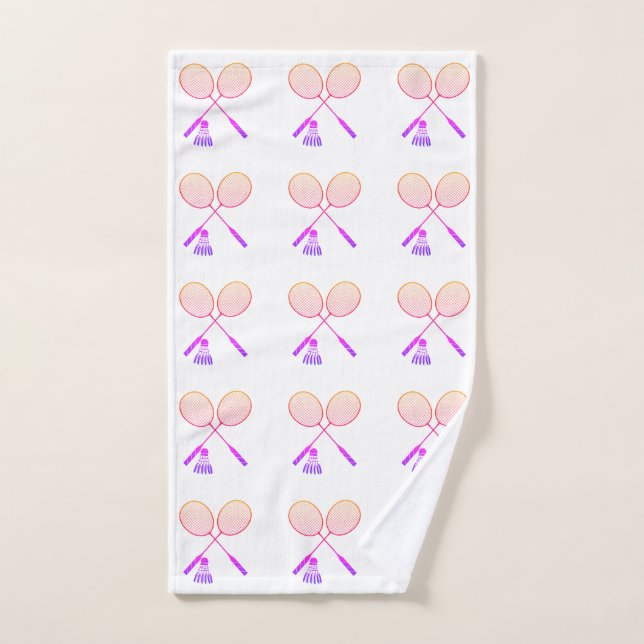 Raquettes Badminton Shuttlecock Birdie Motif (Serviette à main)