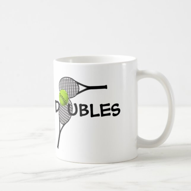 Raquettes de balle de tennis Doubles Jeu Café Mug (Droite)