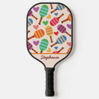 Raquettes de Pickeball Motif avec coeurs Personnal