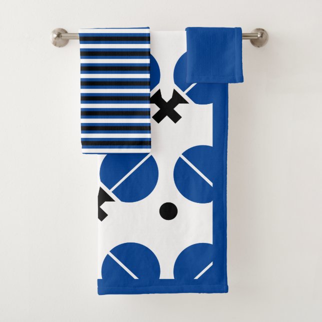 Raquettes de ping-pong et boule avec bordure bleue (En situation)
