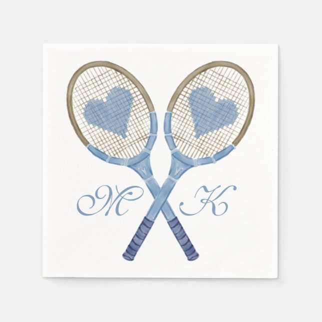 Raquettes De Tennis Bleu Avec Serviettes En Papier (Devant)