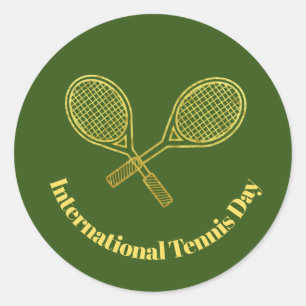 Raquettes de tennis d'or Stickers de tennis Outlin