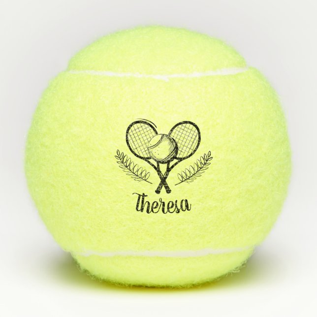 Raquettes de tennis et balles de tennis de balle p (Devant)