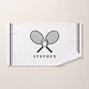 Raquettes de tennis et nom Sport noir & blanc