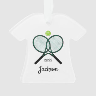 Raquettes de tennis et ornement acrylique de Noël