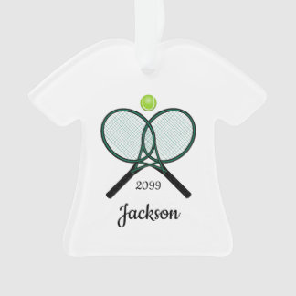 Raquettes de tennis et ornement acrylique de Noël