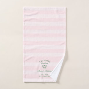 Raquettes de tennis vertes rayées de rose 
