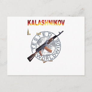 RARE AK-47 RUSSISCHE ARMY KALASHNIKOV GUN MILITÄR POSTKARTE
