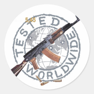 RARE AK-47 RUSSISCHE ARMY KALASHNIKOV GUN MILITÄR RUNDER AUFKLEBER