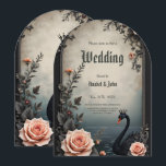Rare as a black swan, timeless as true love.  einladung<br><div class="desc">Rare as a black swan, timeless as true love. In a quiet moment beside still waters, the Royal Swan appears — crowned in grace and surrounded by delicate roses. A symbol of rare beauty and enduring devotion, the black swan represents a love that stands apart from all others. Framed by...</div>