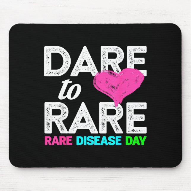 Rare Disease Awareness Shirt - Dare To Rare Diseas Mousepad (Vorne)