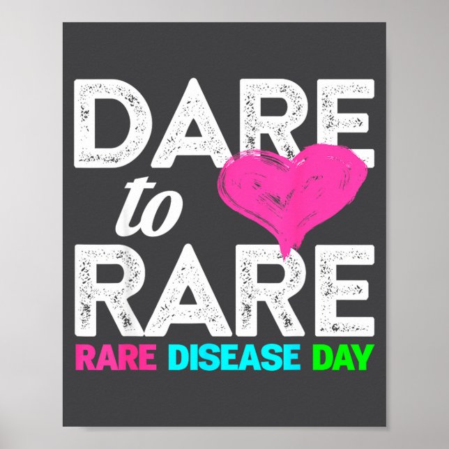 Rare Disease Awareness Shirt - Dare To Rare Diseas Poster (Vorne)