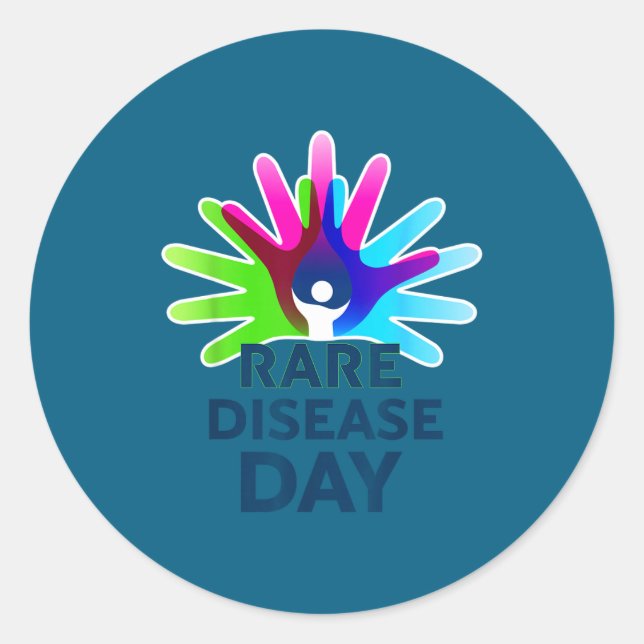 Rare Disease Awareness Shirt - Rare Disease Day 20 Runder Aufkleber (Vorderseite)