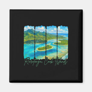 Rarotonga Cookinseln Reise Pinselstrich Rarotonga Magnet