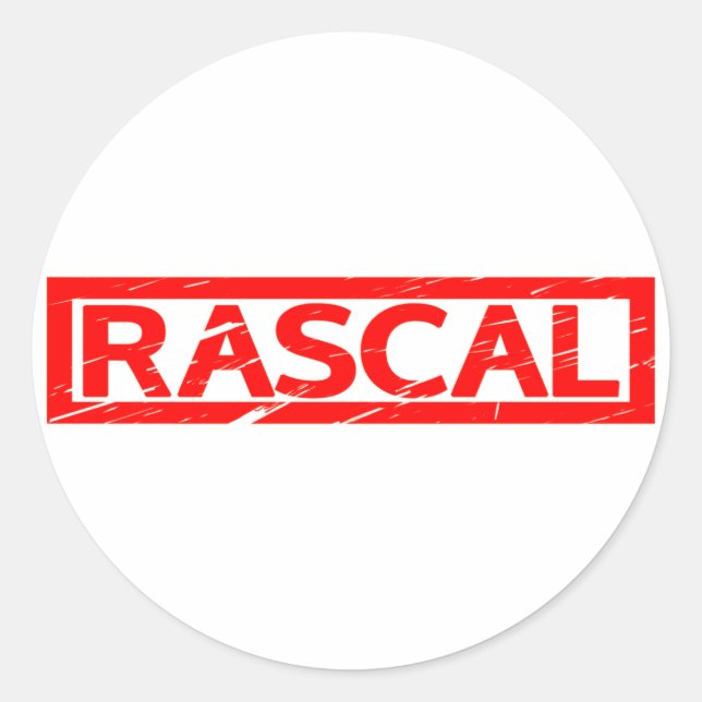 Rascal Briefmarke Runder Aufkleber (Vorderseite)