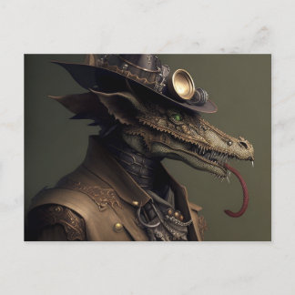 Rascal Steampunk Dragon Postkarte