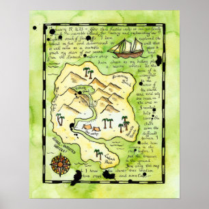 Rascals' Island Pirate Schatzkarte Poster