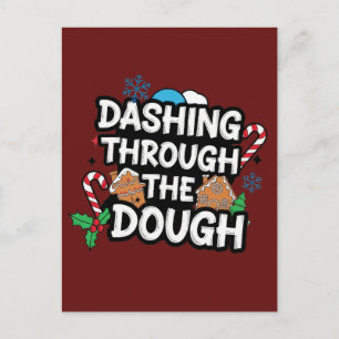 Rasch durch den Teig Weihnachten Postkarte