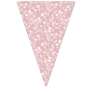 Raschelnde Blüten Neutral - Gedämpfte Rose Wimpelkette