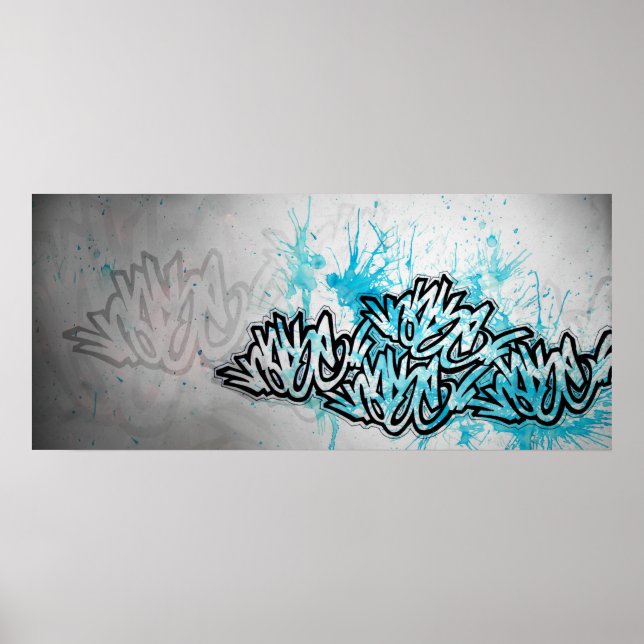 Rase Print Blue Poster (Vorne)