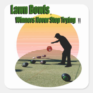 Rasen Bowling Die Gewinner Design, Aufkleber