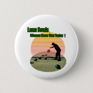 Rasen Bowling Gewinner Design, Abzeichen Button