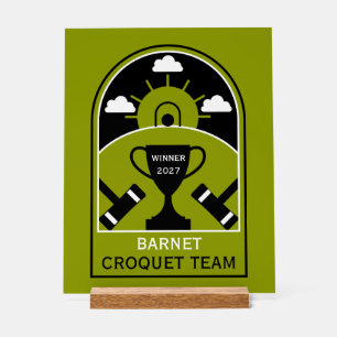 Rasen-Croquet Acrylschild