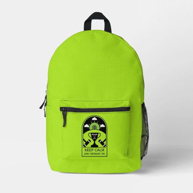Rasen-Croquet Bedruckter Rucksack (Vorderseite)