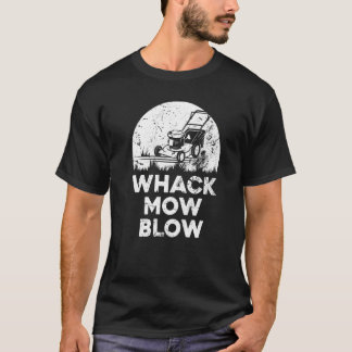 Rasen Hack Mäh Puste Retro Abgenutzt Rasenpfleger T-Shirt