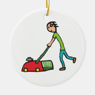 Rasen-Mähen Keramik Ornament